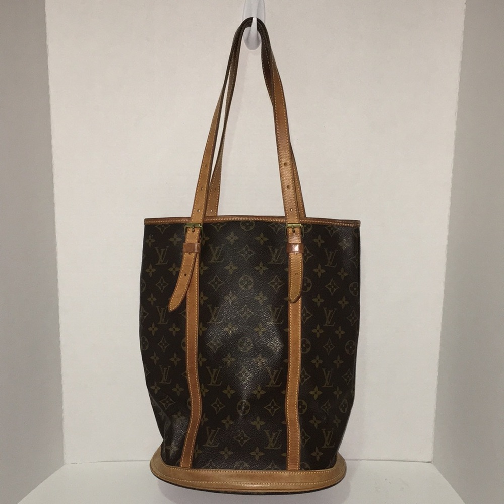 Louis Vuitton Authentic Monogram GM Bucket Handbag